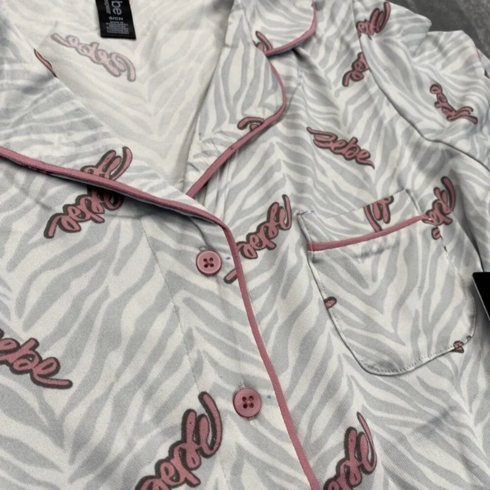 Bebe Women’s Pink and White Pajama Set - Picture 2 of 10